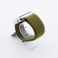 Bandmeister® Armband Flausch Klettverschluss für Apple Watch olive green 38/40/41mm