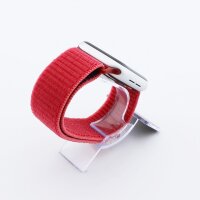 Bandmeister® Armband Flausch Klettverschluss für Apple Watch new red 38/40/41mm