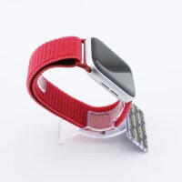 Bandmeister® Armband Flausch Klettverschluss für Apple Watch new red 42/44/45/49mm