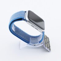 Bandmeister® Armband Flausch Klettverschluss für Apple Watch surf blue 42/44/45/49mm