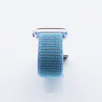 Bandmeister® Armband Flausch Klettverschluss für Apple Watch chrysanteme blue 42/44/45/49mm