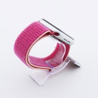 Bandmeister® Armband Flausch Klettverschluss für Apple Watch pomegranate 38/40/41mm