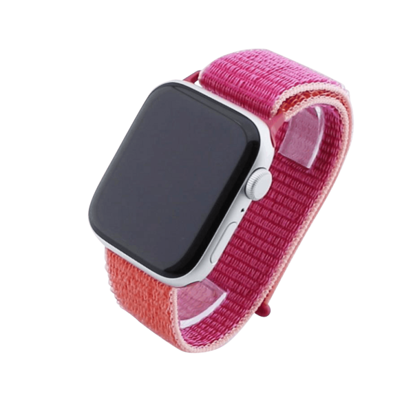 Bandmeister® Armband Flausch Klettverschluss für Apple Watch pomegranate 42/44/45/49mm