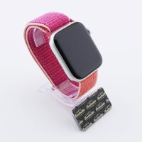 Bandmeister® Armband Flausch Klettverschluss für Apple Watch pomegranate 42/44/45/49mm