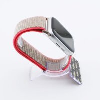Bandmeister® Armband Flausch Klettverschluss für Apple Watch neon pink 38/40/41mm