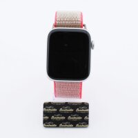 Bandmeister® Armband Flausch Klettverschluss für Apple Watch neon pink 42/44/45/49mm