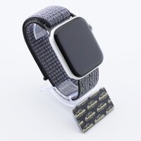 Bandmeister® Armband Flausch Klettverschluss für Apple Watch heartbeat blue 38/40/41mm