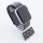Bandmeister® Armband Flausch Klettverschluss für Apple Watch heartbeat blue 42/44/45/49mm