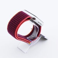 Bandmeister® Armband Flausch Klettverschluss für Apple Watch plum color 38/40/41mm