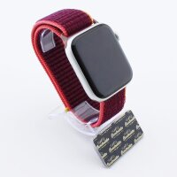 Bandmeister® Armband Flausch Klettverschluss für Apple Watch plum color 42/44/45/49mm
