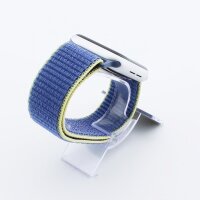 Bandmeister® Armband Flausch Klettverschluss für Apple Watch ocean blue 42/44/45/49mm