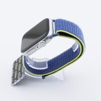 Bandmeister® Armband Flausch Klettverschluss für Apple Watch ocean blue 42/44/45/49mm
