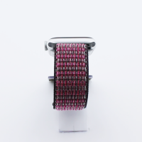 Bandmeister® Armband Flausch Klettverschluss für Apple Watch ripe blackberry 38/40/41mm