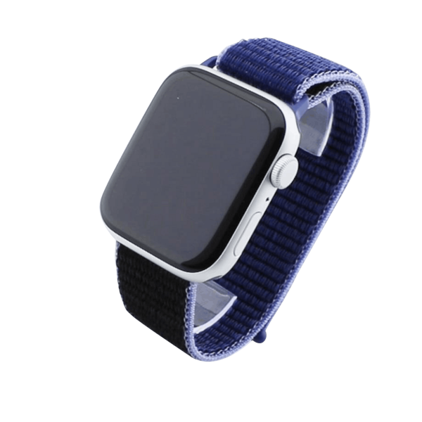 Bandmeister® Armband Flausch Klettverschluss für Apple Watch new midnight blue 42/44/45/49mm