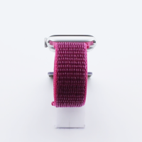 Bandmeister® Armband Flausch Klettverschluss für Apple Watch dragon fruit 42/44/45/49mm