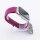 Bandmeister® Armband Flausch Klettverschluss für Apple Watch dragon fruit 42/44/45/49mm