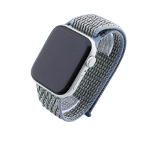 Bandmeister® Armband Flausch Klettverschluss für Apple Watch obsidian gray 38/40/41mm