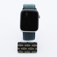 Bandmeister® Armband Flausch Klettverschluss für Apple Watch neptune green 42/44/45/49mm