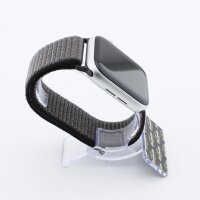 Bandmeister® Armband Flausch Klettverschluss für Apple Watch anchor gray 38/40/41mm