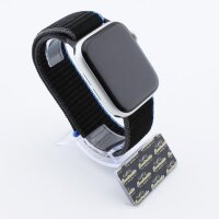 Bandmeister® Armband Flausch Klettverschluss für Apple Watch charcoal 38/40/41mm