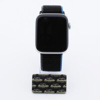 Bandmeister® Armband Flausch Klettverschluss für Apple Watch charcoal 42/44/45/49mm