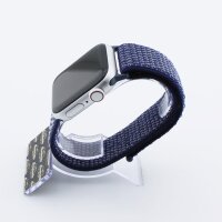 Bandmeister® Armband Flausch Klettverschluss für Apple Watch heartbeat purple 42/44/45/49mm