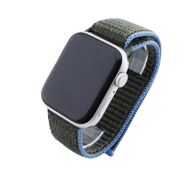 Bandmeister® Armband Flausch Klettverschluss für Apple Watch dark olive green 42/44/45/49mm