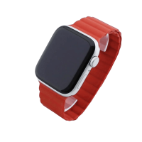 Bandmeister® Armband Silikon Magnetverschluss Welle red für Apple Watch 38/40/41mm M