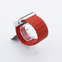 Bandmeister® Armband Silikon Magnetverschluss Welle red für Apple Watch 38/40/41mm M