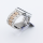 Bandmeister® Armband 3-Segment Edelstahl Business silver/rose gold für Apple Watch 42/44/45mm