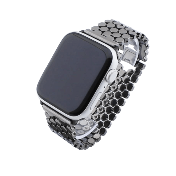 Bandmeister® Armband Edelstahl Wabe black für Apple Watch 42/44/45mm