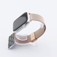 Bandmeister® Armband Milanaise Klapp-/Raster-Verschluss rose gold für Apple Watch 38/40/41mm