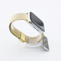 Bandmeister® Armband Milanaise Klapp-/Raster-Verschluss gold für Apple Watch 38/40/41mm