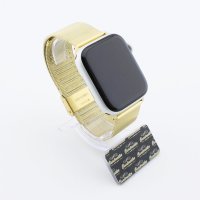 Bandmeister® Armband Milanaise Klapp-/Raster-Verschluss gold für Apple Watch 42/44/45mm