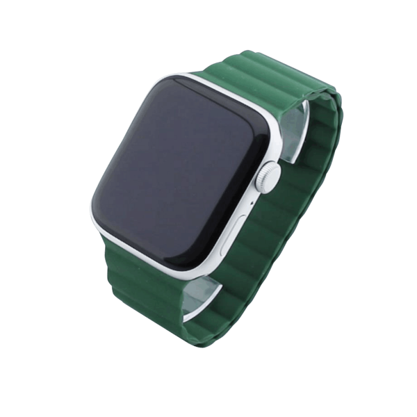 Bandmeister® Armband Silikon Magnetverschluss Welle green für Apple Watch 38/40/41mm S
