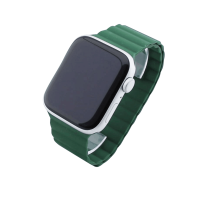 Bandmeister® Armband Silikon Magnetverschluss Welle green für Apple Watch 38/40/41mm M