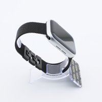 Bandmeister® Armband Milanaise Glieder Klapp-Verschluss black für Apple Watch 38/40/41mm