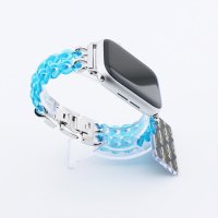 Bandmeister® Armband Kunstharz Glieder Candy blue für Apple Watch 38/40/41mm