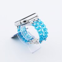 Bandmeister® Armband Kunstharz Glieder Candy blue für Apple Watch 38/40/41mm