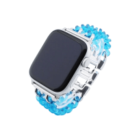 Bandmeister® Armband Kunstharz Glieder Candy blue für Apple Watch 42/44/45mm
