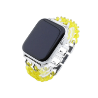 Bandmeister® Armband Kunstharz Glieder Candy yellow für Apple Watch 38/40/41mm