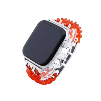 Bandmeister® Armband Kunstharz Glieder Candy orange für Apple Watch 42/44/45mm