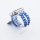 Bandmeister® Armband Kunstharz Glieder Candy dark blue für Apple Watch 42/44/45mm
