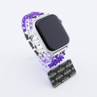 Bandmeister® Armband Kunstharz Glieder Candy purple für Apple Watch 42/44/45mm