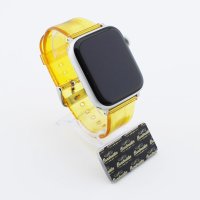 Bandmeister® Armband Silikon transparent orange für Apple Watch 38/40/41mm