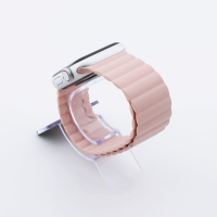 Bandmeister® Armband Silikon Magnetverschluss Welle pink für Apple Watch 38/40/41mm S