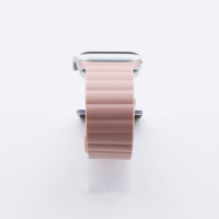 Bandmeister® Armband Silikon Magnetverschluss Welle pink für Apple Watch 42/44/45mm M