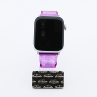 Bandmeister® Armband Silikon transparent purple für Apple Watch 42/44/45mm