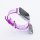 Bandmeister® Armband Silikon transparent purple für Apple Watch 42/44/45mm