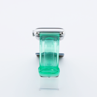 Bandmeister® Armband Silikon transparent light green für Apple Watch 42/44/45mm
